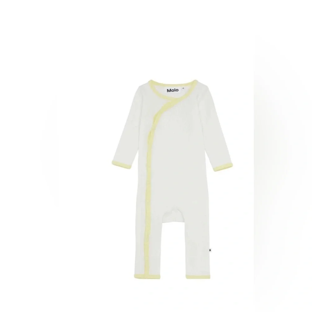 Molo Ivory and Lemon Kids One piece.  Euro 62 is 3 to 6 mos